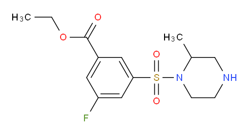 ethyl 3-fluoro-5-((2-methylpiperazin-1-yl)sulfonyl)benzoate