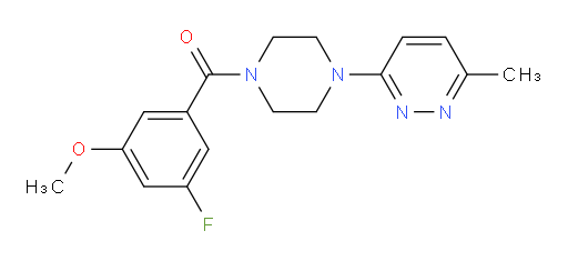 (3-fluoro-5-methoxyphenyl)(4-(6-methylpyridazin-3-yl)piperazin-1-yl)methanone