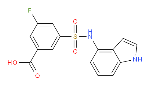 3-(N-(1H-indol-4-yl)sulfamoyl)-5-fluorobenzoic acid