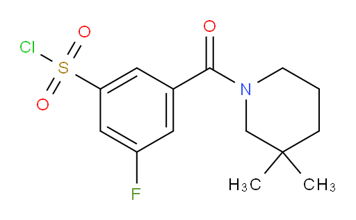 3-(3,3-dimethylpiperidine-1-carbonyl)-5-fluorobenzene-1-sulfonyl chloride