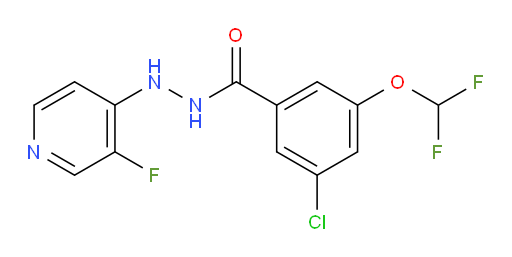 3-chloro-5-(difluoromethoxy)-N'-(3-fluoropyridin-4-yl)benzohydrazide