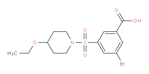 3-bromo-5-((4-ethoxypiperidin-1-yl)sulfonyl)benzoic acid