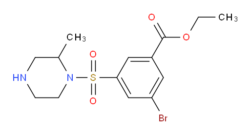 ethyl 3-bromo-5-((2-methylpiperazin-1-yl)sulfonyl)benzoate