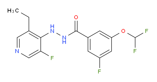 3-(difluoromethoxy)-N'-(3-ethyl-5-fluoropyridin-4-yl)-5-fluorobenzohydrazide
