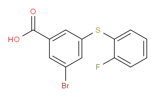 3-bromo-5-((2-fluorophenyl)thio)benzoic acid