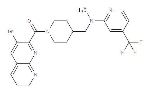 (3-bromo-1,8-naphthyridin-2-yl)(4-((methyl(4-(trifluoromethyl)pyridin-2-yl)amino)methyl)piperidin-1-yl)methanone