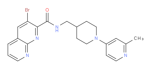 3-bromo-N-((1-(2-methylpyridin-4-yl)piperidin-4-yl)methyl)-1,8-naphthyridine-2-carboxamide