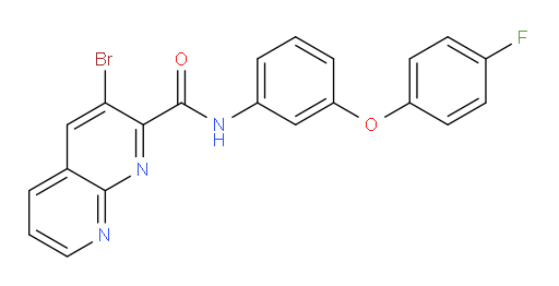 3-bromo-N-(3-(4-fluorophenoxy)phenyl)-1,8-naphthyridine-2-carboxamide