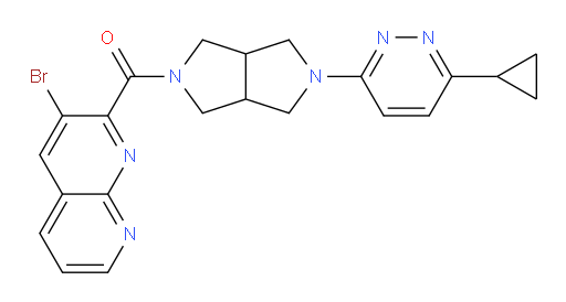 (3-bromo-1,8-naphthyridin-2-yl)(5-(6-cyclopropylpyridazin-3-yl)hexahydropyrrolo[3,4-c]pyrrol-2(1H)-yl)methanone