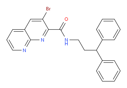 3-bromo-N-(3,3-diphenylpropyl)-1,8-naphthyridine-2-carboxamide