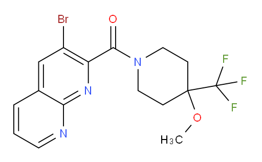 (3-bromo-1,8-naphthyridin-2-yl)(4-methoxy-4-(trifluoromethyl)piperidin-1-yl)methanone