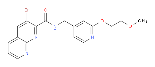 3-bromo-N-((2-(2-methoxyethoxy)pyridin-4-yl)methyl)-1,8-naphthyridine-2-carboxamide