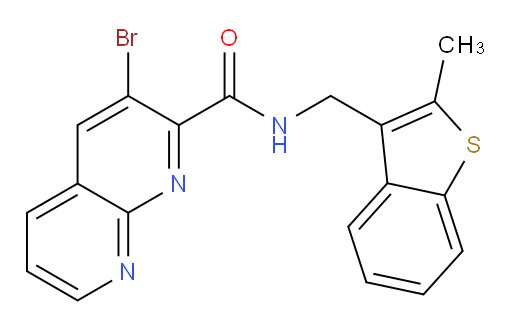 3-bromo-N-((2-methylbenzo[b]thiophen-3-yl)methyl)-1,8-naphthyridine-2-carboxamide