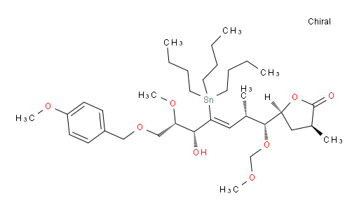 (3S,5S)-5-((1R,2S,5R,6S,Z)-5-hydroxy-6-methoxy-7-((4-methoxybenzyl)oxy)-1-(methoxymethoxy)-2-methyl-4-(tributylstannyl)hept-3-en-1-yl)-3-methyldihydrofuran-2(3H)-one