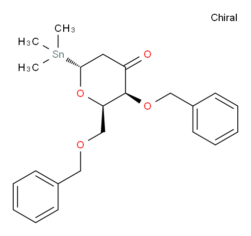(2R,3S,6R)-3-(benzyloxy)-2-((benzyloxy)methyl)-6-(trimethylstannyl)dihydro-2H-pyran-4(3H)-one