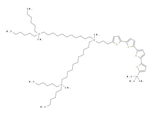 ((methyl(3-(5'''-(trimethylstannyl)-[2,2':5',2'':5'',2'''-quaterthiophen]-5-yl)propyl)silanediyl)bis(undecane-11,1-diyl))bis(dihexyl(methyl)silane)