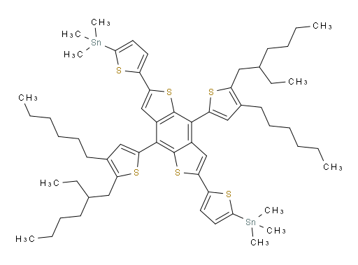 (5,5'-(4,8-bis(5-(2-ethylhexyl)-4-hexylthiophen-2-yl)benzo[1,2-b:4,5-b']dithiophene-2,6-diyl)bis(thiophene-5,2-diyl))bis(trimethylstannane)
