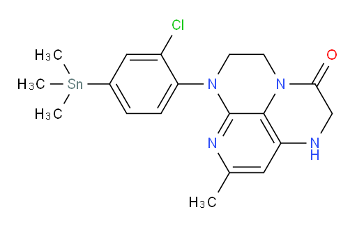 6-(2-chloro-4-(trimethylstannyl)phenyl)-8-methyl-1,2,5,6-tetrahydro-1,3a,6,7-tetraazaphenalen-3(4H)-one