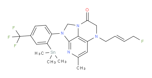 (E)-5-(4-fluorobut-2-en-1-yl)-7-methyl-1-(4-(trifluoromethyl)-2-(trimethylstannyl)phenyl)-4,5-dihydro-1H-1,2a,5,8-tetraazaacenaphthylen-3(2H)-one