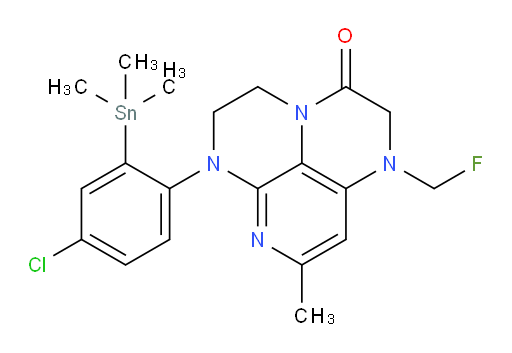 6-(4-chloro-2-(trimethylstannyl)phenyl)-1-(fluoromethyl)-8-methyl-1,2,5,6-tetrahydro-1,3a,6,7-tetraazaphenalen-3(4H)-one