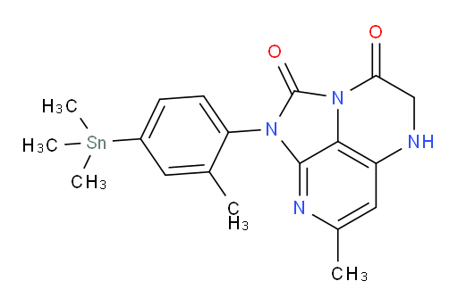 7-methyl-1-(2-methyl-4-(trimethylstannyl)phenyl)-4,5-dihydro-1H-1,2a,5,8-tetraazaacenaphthylene-2,3-dione