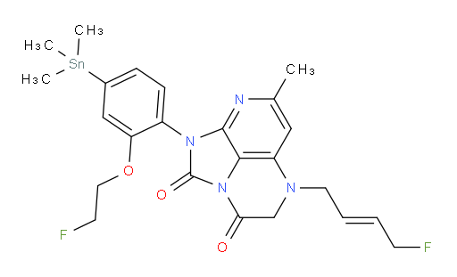 (E)-5-(4-fluorobut-2-en-1-yl)-1-(2-(2-fluoroethoxy)-4-(trimethylstannyl)phenyl)-7-methyl-4,5-dihydro-1H-1,2a,5,8-tetraazaacenaphthylene-2,3-dione