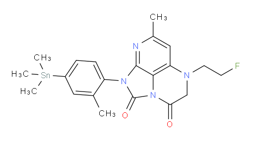 5-(2-fluoroethyl)-7-methyl-1-(2-methyl-4-(trimethylstannyl)phenyl)-4,5-dihydro-1H-1,2a,5,8-tetraazaacenaphthylene-2,3-dione