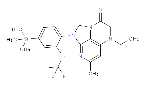 5-ethyl-7-methyl-1-(2-(trifluoromethoxy)-4-(trimethylstannyl)phenyl)-4,5-dihydro-1H-1,2a,5,8-tetraazaacenaphthylen-3(2H)-one