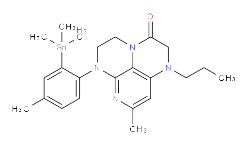 8-methyl-6-(4-methyl-2-(trimethylstannyl)phenyl)-1-propyl-1,2,5,6-tetrahydro-1,3a,6,7-tetraazaphenalen-3(4H)-one