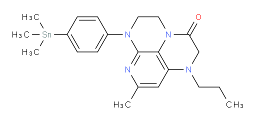 8-methyl-1-propyl-6-(4-(trimethylstannyl)phenyl)-1,2,5,6-tetrahydro-1,3a,6,7-tetraazaphenalen-3(4H)-one