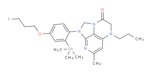 1-(4-(3-fluoropropoxy)-2-(trimethylstannyl)phenyl)-7-methyl-5-propyl-4,5-dihydro-1H-1,2a,5,8-tetraazaacenaphthylen-3(2H)-one