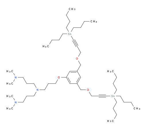 N1-(3-(3,5-bis(((3-(tributylstannyl)prop-2-yn-1-yl)oxy)methyl)phenoxy)propyl)-N1-(3-(dimethylamino)propyl)-N3,N3-dimethylpropane-1,3-diamine