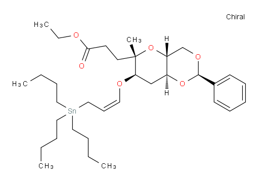 ethyl 3-((2R,4aR,6S,7R,8aS)-6-methyl-2-phenyl-7-(((Z)-3-(tributylstannyl)prop-1-en-1-yl)oxy)hexahydropyrano[3,2-d][1,3]dioxin-6-yl)propanoate
