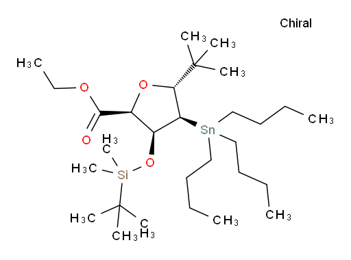 (2S,3S,4R,5R)-ethyl 5-(tert-butyl)-3-((tert-butyldimethylsilyl)oxy)-4-(tributylstannyl)tetrahydrofuran-2-carboxylate