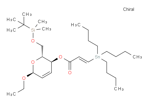 (E)-(2R,3S,6S)-2-(((tert-butyldimethylsilyl)oxy)methyl)-6-ethoxy-3,6-dihydro-2H-pyran-3-yl 3-(tributylstannyl)acrylate