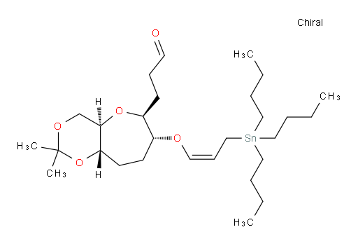 3-((4aR,6S,7R,9aS)-2,2-dimethyl-7-(((Z)-3-(tributylstannyl)prop-1-en-1-yl)oxy)hexahydro-4H-[1,3]dioxino[5,4-b]oxepin-6-yl)propanal