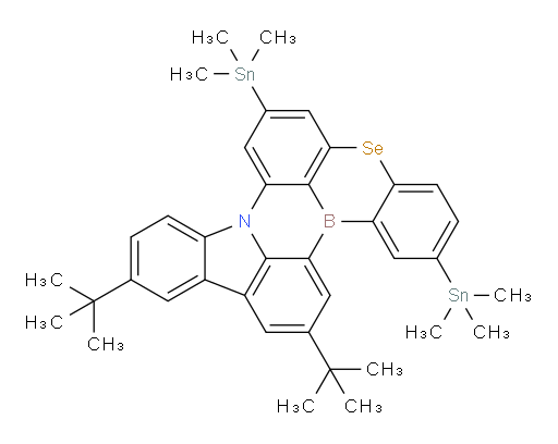 11,14-di-tert-butyl-2,7-bis(trimethylstannyl)-5-selena-8b-aza-15b-borabenzo[a]naphtho[1,2,3-hi]aceanthrylene