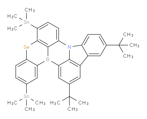 11,14-di-tert-butyl-2,6-bis(trimethylstannyl)-5-selena-8b-aza-15b-borabenzo[a]naphtho[1,2,3-hi]aceanthrylene
