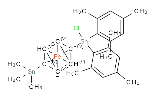 1-[Chlorobis(2,4,6-trimethylphenyl)stannyl]-1′-(trimethylstannyl)ferrocene