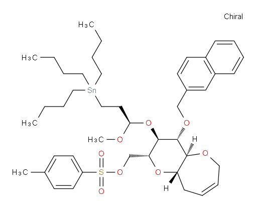 ((2R,3R,4R,4aS,9aS)-3-((R)-1-methoxy-3-(tributylstannyl)propoxy)-4-(naphthalen-2-ylmethoxy)-3,4,4a,6,9,9a-hexahydro-2H-pyrano[3,2-b]oxepin-2-yl)methyl 4-methylbenzenesulfonate