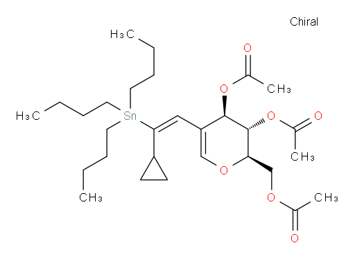(2R,3S,4R)-2-(acetoxymethyl)-5-((E)-2-cyclopropyl-2-(tributylstannyl)vinyl)-3,4-dihydro-2H-pyran-3,4-diyl diacetate