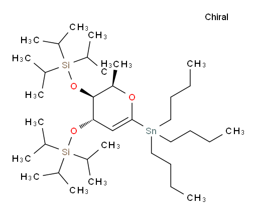 (((2R,3S,4S)-2-methyl-6-(tributylstannyl)-3,4-dihydro-2H-pyran-3,4-diyl)bis(oxy))bis(triisopropylsilane)