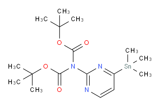 1,3-Bis(1,1-dimethylethyl) 2-[4-(trimethylstannyl)-2-pyrimidinyl]imidodicarbonate