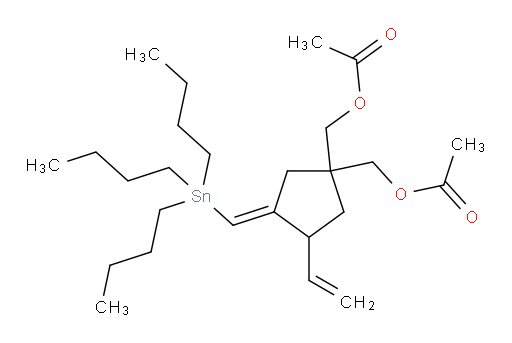 (E)-(3-((tributylstannyl)methylene)-4-vinylcyclopentane-1,1-diyl)bis(methylene) diacetate