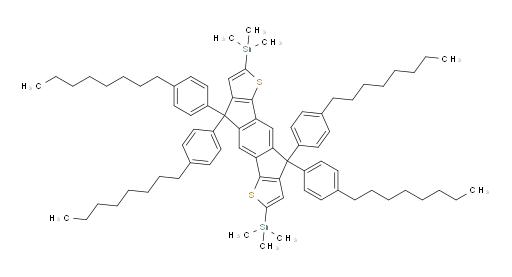 (4,4,9,9-tetrakis(4-octylphenyl)-4,9-dihydro-s-indaceno[1,2-b:5,6-b']dithiophene-2,7-diyl)bis(trimethylstannane)
