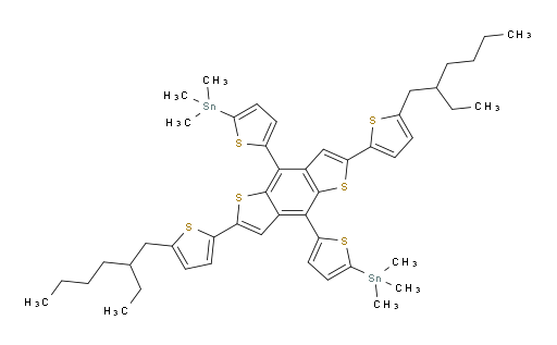 (5,5'-(2,6-bis(5-(2-ethylhexyl)thiophen-2-yl)benzo[1,2-b:4,5-b']dithiophene-4,8-diyl)bis(thiophene-5,2-diyl))bis(trimethylstannane)