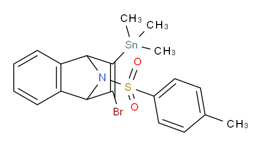 2-bromo-9-tosyl-3-(trimethylstannyl)-1,4-dihydro-1,4-epiminonaphthalene