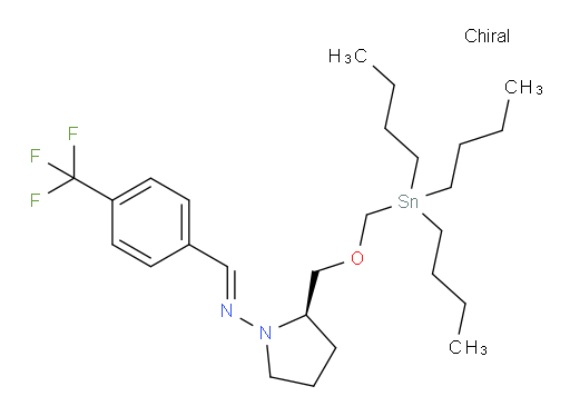 (R,E)-2-(((tributylstannyl)methoxy)methyl)-N-(4-(trifluoromethyl)benzylidene)pyrrolidin-1-amine