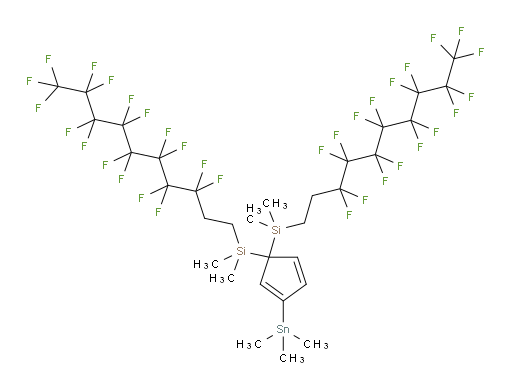 (3-(trimethylstannyl)cyclopenta-2,4-diene-1,1-diyl)bis((3,3,4,4,5,5,6,6,7,7,8,8,9,9,10,10,10-heptadecafluorodecyl)dimethylsilane)