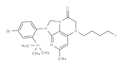 1-(4-bromo-2-(trimethylstannyl)phenyl)-5-(4-fluorobutyl)-7-methyl-4,5-dihydro-1H-1,2a,5,8-tetraazaacenaphthylen-3(2H)-one